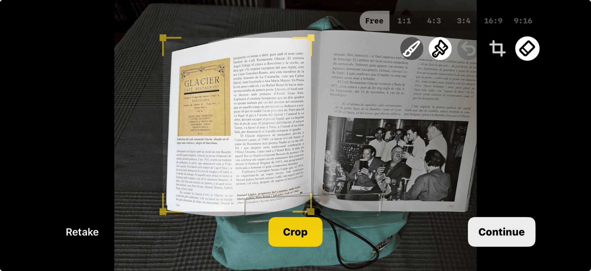 Book page prepared for OCR