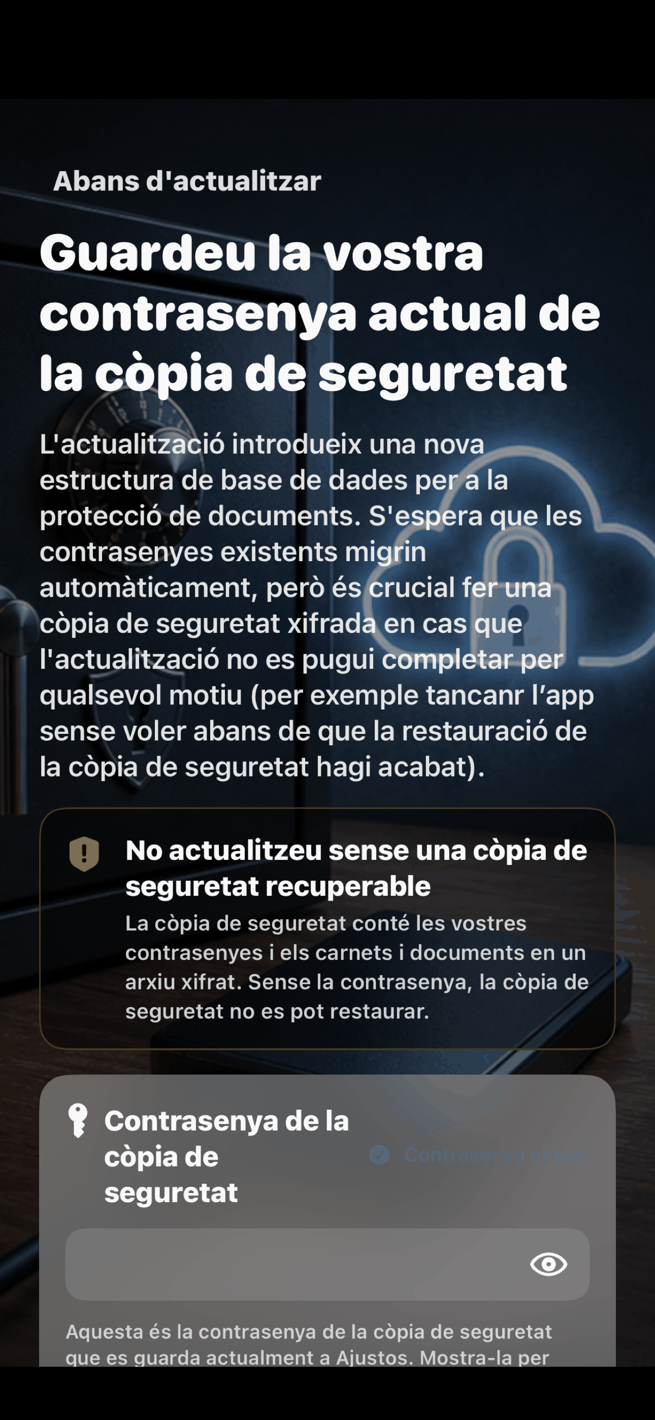 Detall d'una contrasenya
